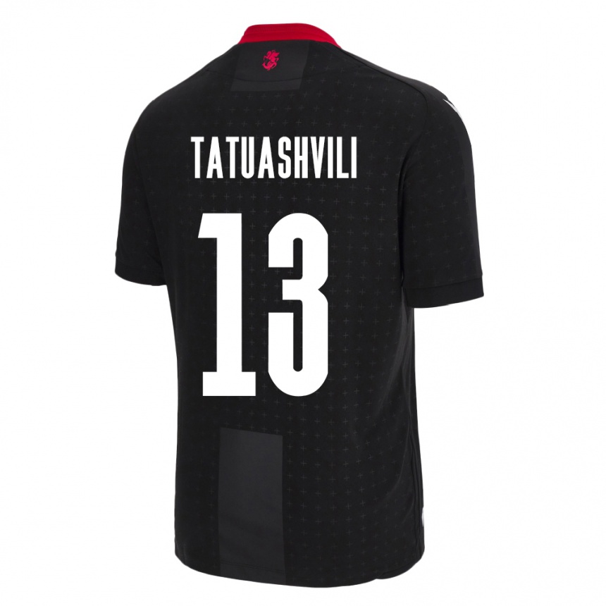 Kids Football Georgia Tamar Tatuashvili #13 Black Away Jersey 24-26 T-Shirt Uk