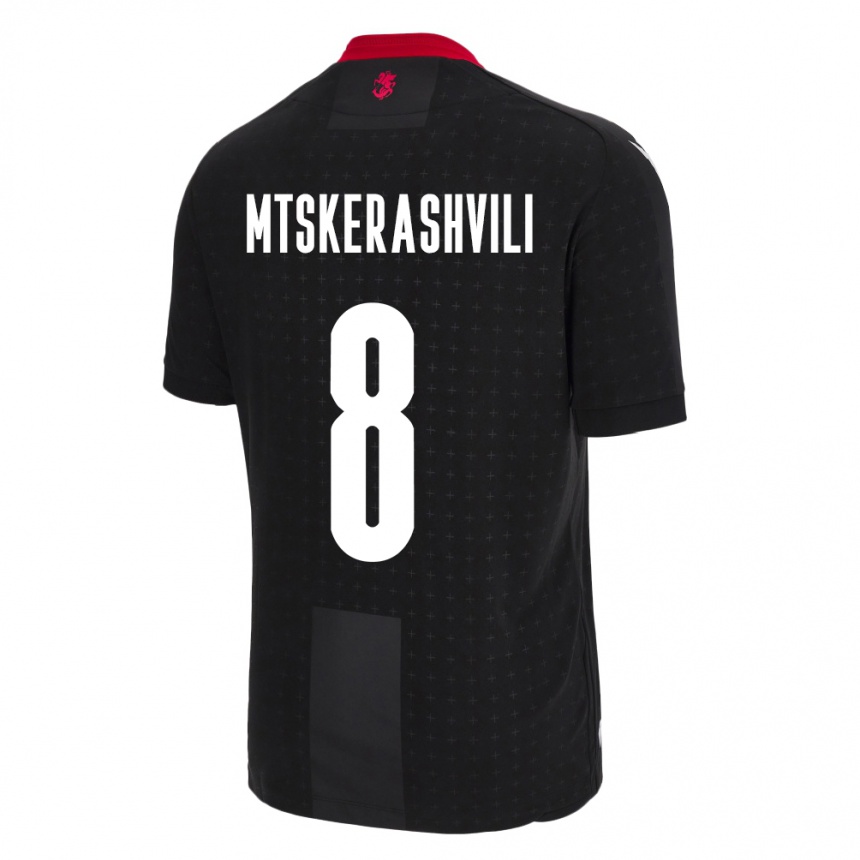 Kids Football Georgia Lizi Mtskerashvili #8 Black Away Jersey 24-26 T-Shirt Uk