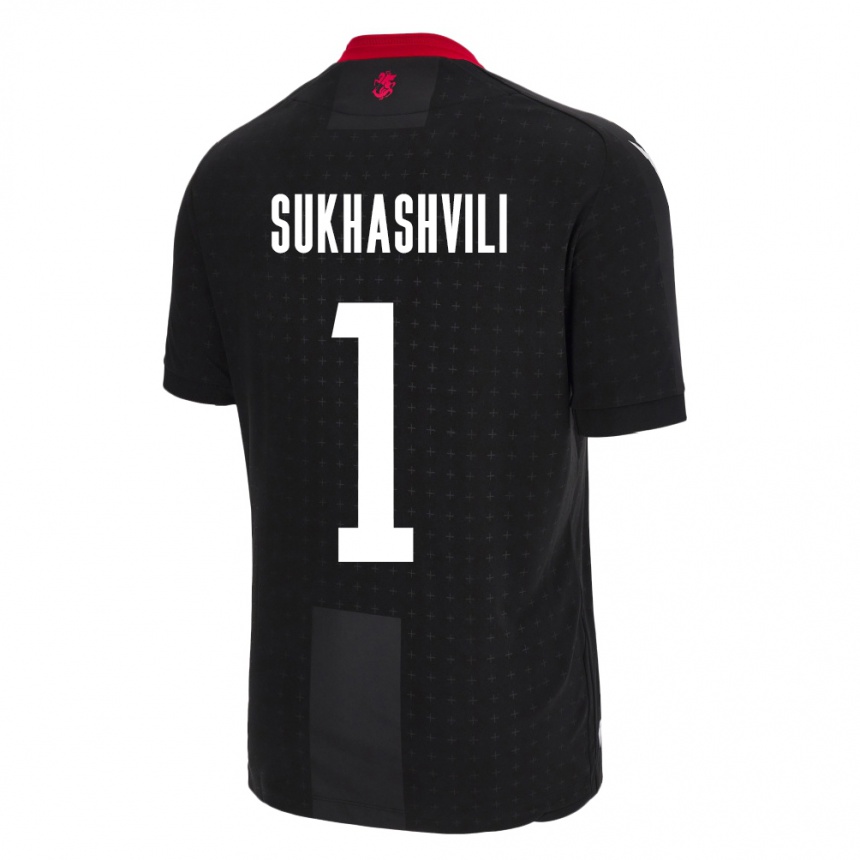 Kids Football Georgia Teona Sukhashvili #1 Black Away Jersey 24-26 T-Shirt Uk