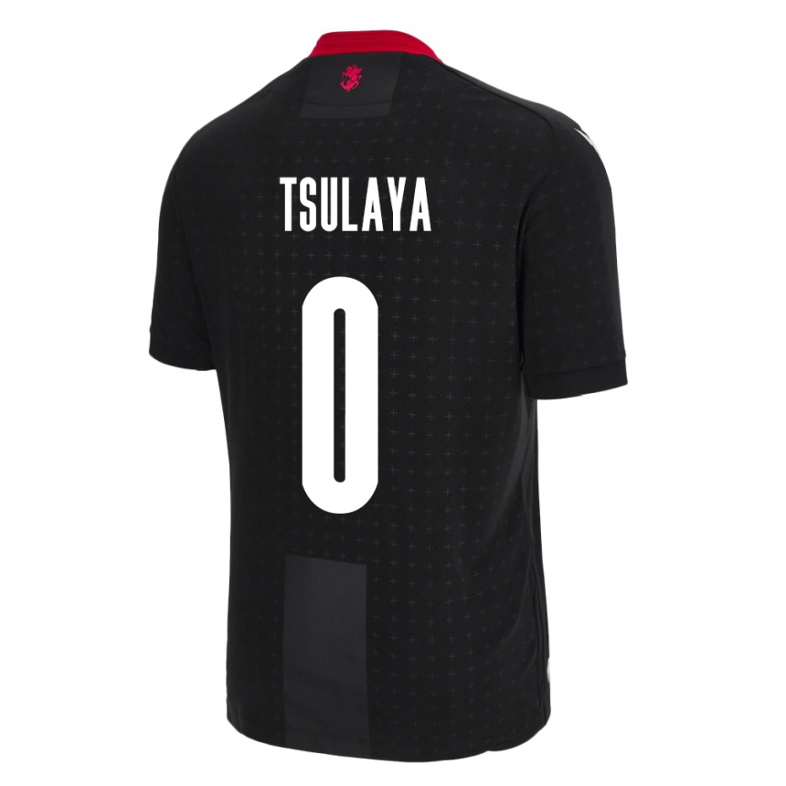 Kids Football Georgia Ana Tsulaya #0 Black Away Jersey 24-26 T-Shirt Uk