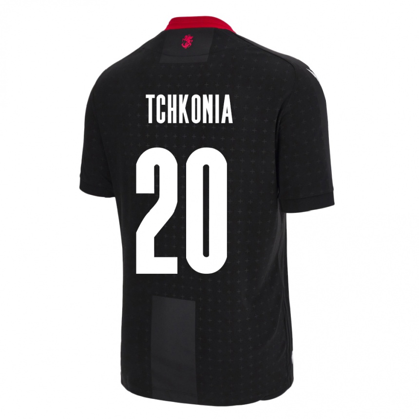 Kids Football Georgia Khatia Tchkonia #20 Black Away Jersey 24-26 T-Shirt Uk