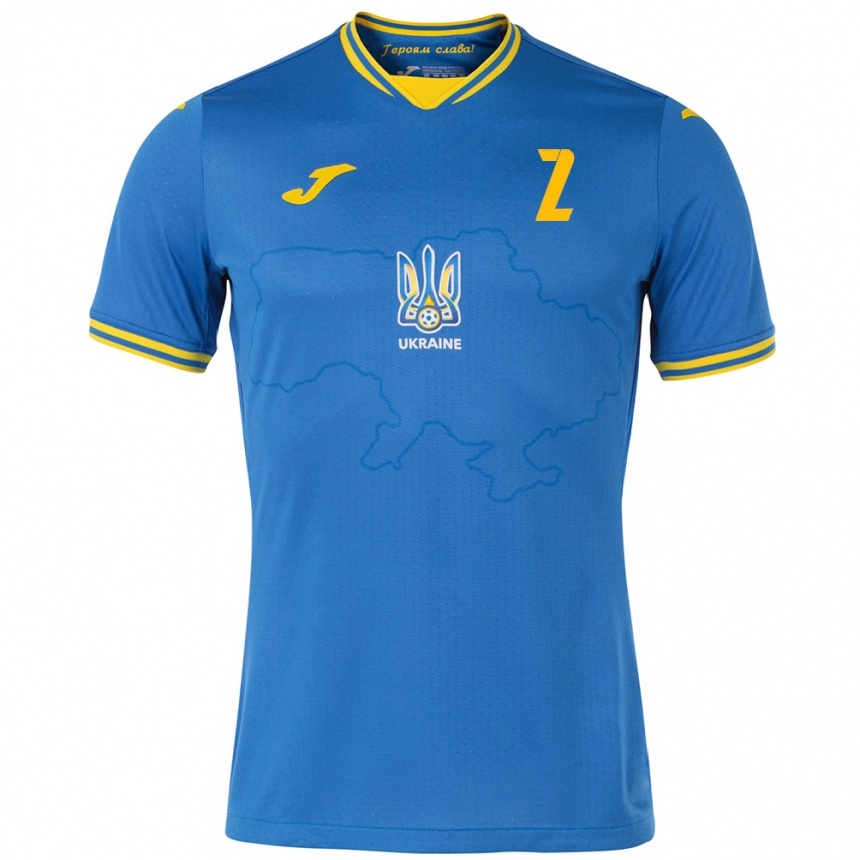 Kids Football Ukraine Iryna Podolska #2 Blue Away Jersey 24-26 T-Shirt Uk