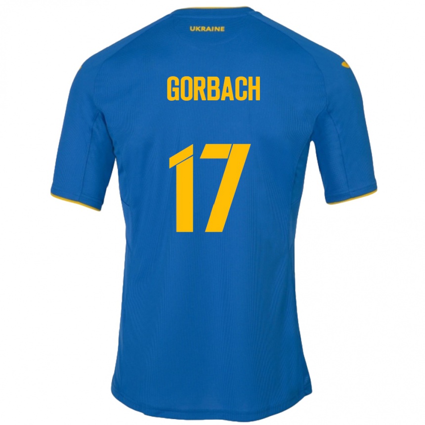 Kids Football Ukraine Igor Gorbach #17 Blue Away Jersey 24-26 T-Shirt Uk