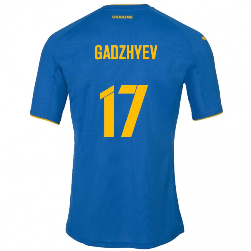 Kids Football Ukraine Ramik Gadzhyev #17 Blue Away Jersey 24-26 T-Shirt Uk