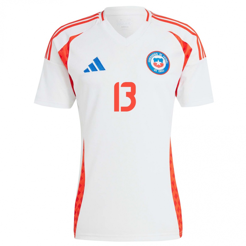 Kids Football Chile Cristián Morales #13 White Away Jersey 24-26 T-Shirt Uk