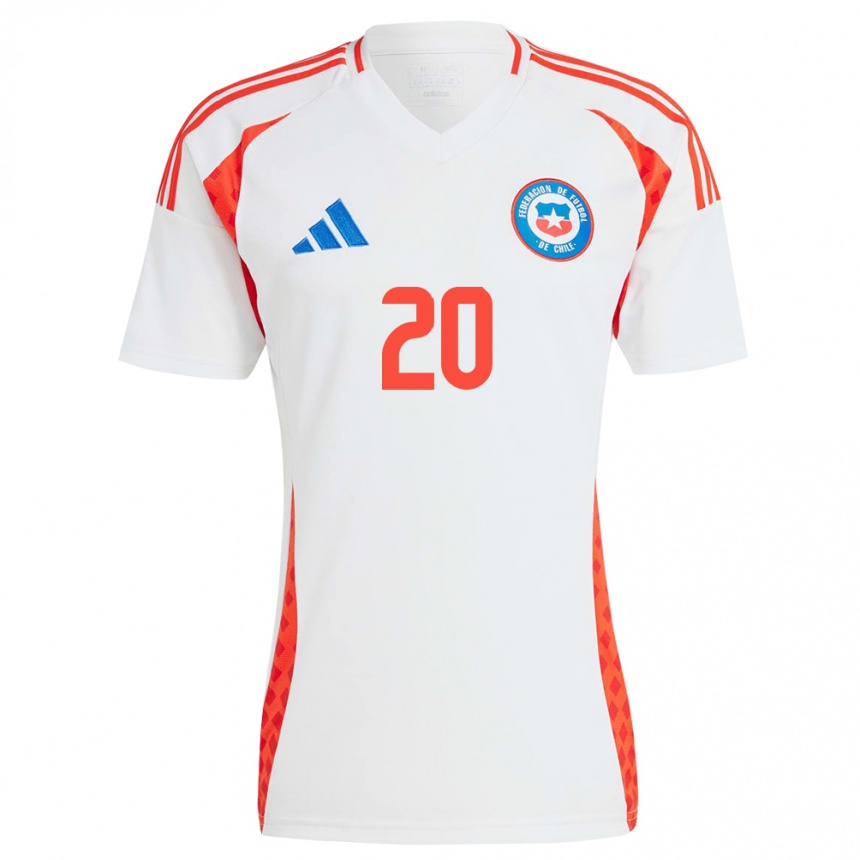 Kids Football Chile Damián Pizarro #20 White Away Jersey 24-26 T-Shirt Uk