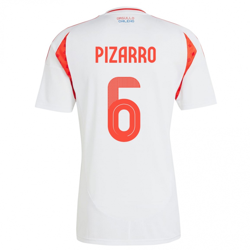 Kids Football Chile Vicente Pizarro #6 White Away Jersey 24-26 T-Shirt Uk