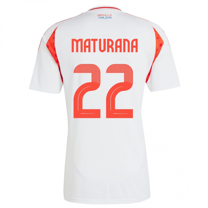 Kids Football Chile Martín Maturana #22 White Away Jersey 24-26 T-Shirt Uk