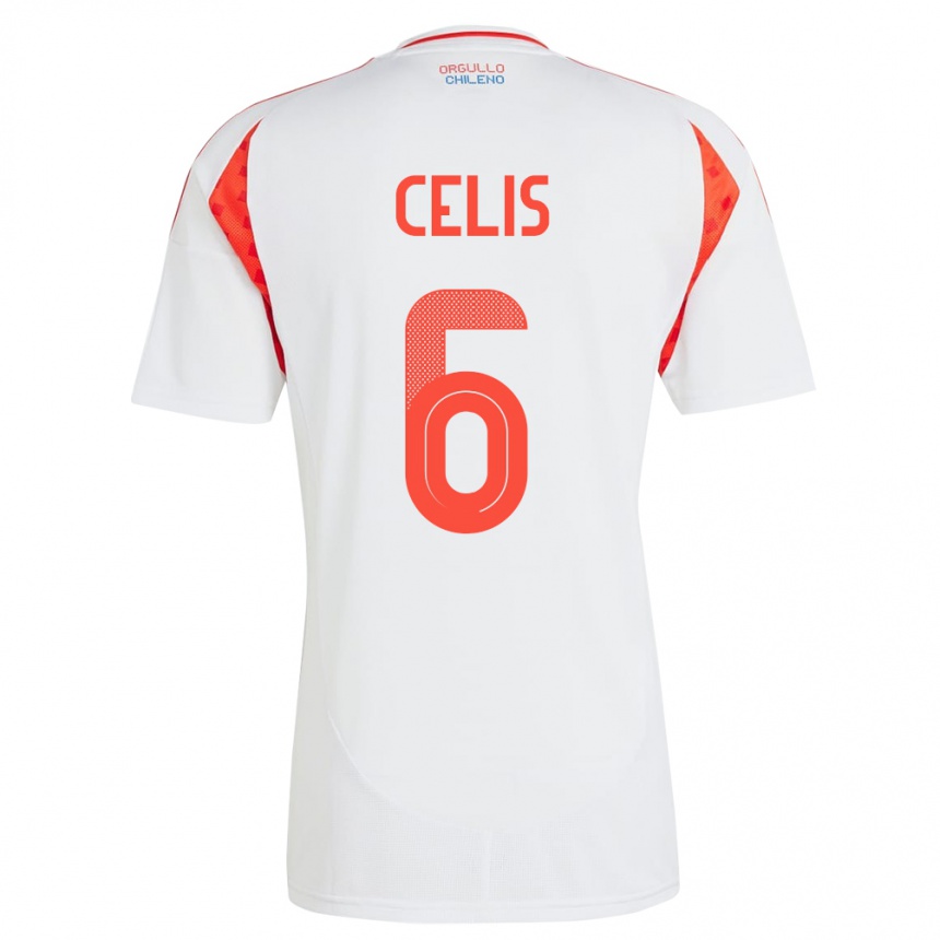 Kids Football Chile Milovan Celis #6 White Away Jersey 24-26 T-Shirt Uk