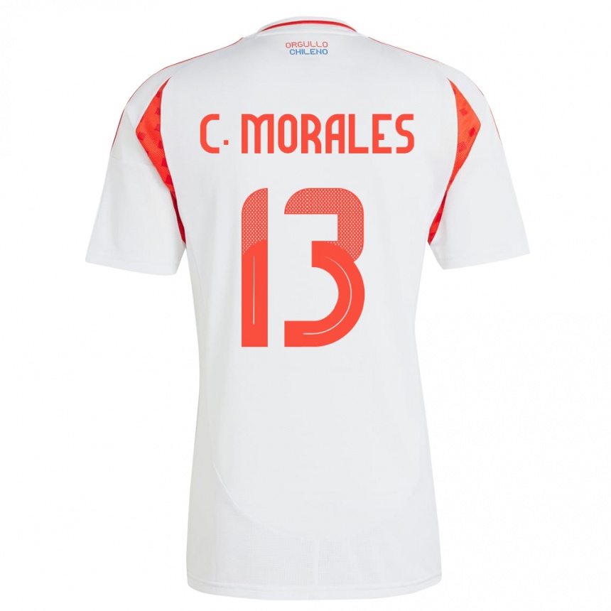 Kids Football Chile Cristián Morales #13 White Away Jersey 24-26 T-Shirt Uk