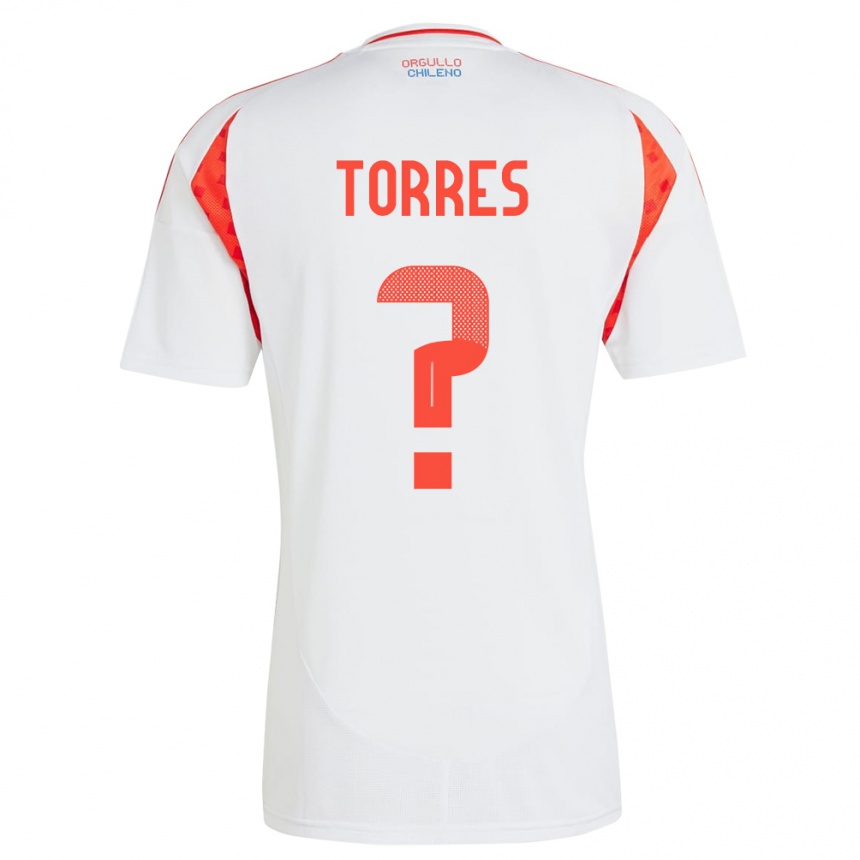 Kids Football Chile Bruno Torres #0 White Away Jersey 24-26 T-Shirt Uk