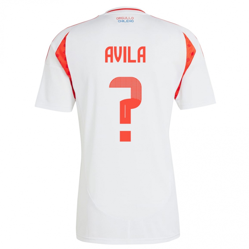 Kids Football Chile Gustavo Ávila #0 White Away Jersey 24-26 T-Shirt Uk