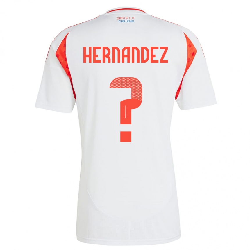 Kids Football Chile Camilo Hernández #0 White Away Jersey 24-26 T-Shirt Uk