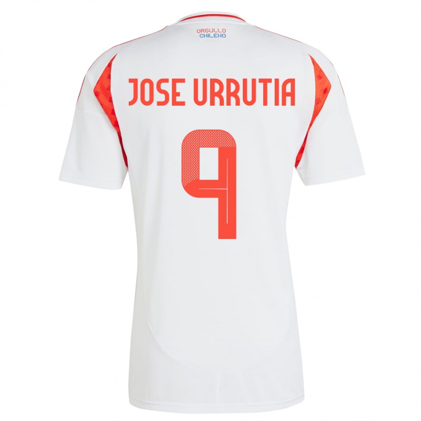 Kids Football Chile María José Urrutia #9 White Away Jersey 24-26 T-Shirt Uk