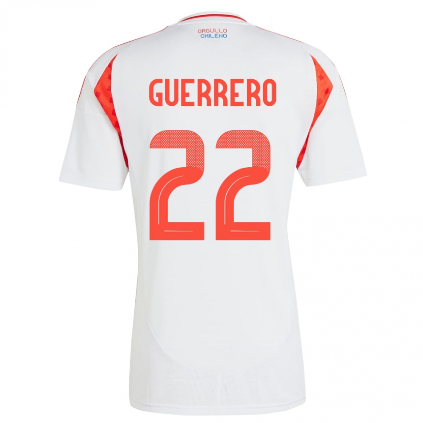 Kids Football Chile Kathalina Guerrero #22 White Away Jersey 24-26 T-Shirt Uk