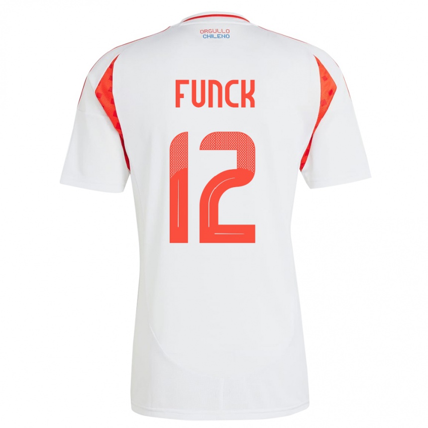 Kids Football Chile Martina Funck #12 White Away Jersey 24-26 T-Shirt Uk