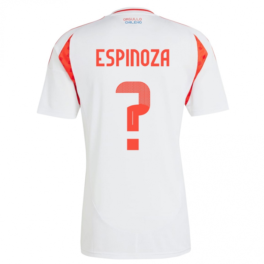 Kids Football Chile Gali Espinoza #0 White Away Jersey 24-26 T-Shirt Uk