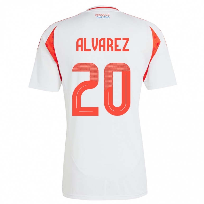 Kids Football Chile Anaís Álvarez #20 White Away Jersey 24-26 T-Shirt Uk