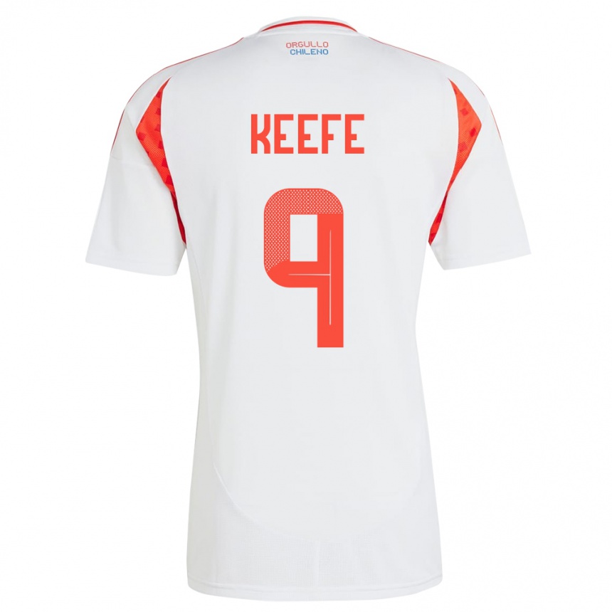 Kids Football Chile Sonya Keefe #9 White Away Jersey 24-26 T-Shirt Uk