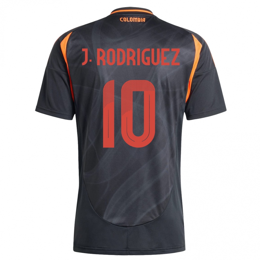 Kids Football Colombia James Rodríguez #10 Black Away Jersey 24-26 T-Shirt Uk