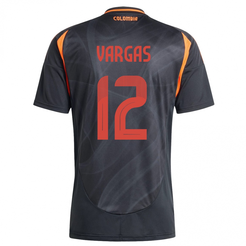 Kids Football Colombia Camilo Vargas #12 Black Away Jersey 24-26 T-Shirt Uk