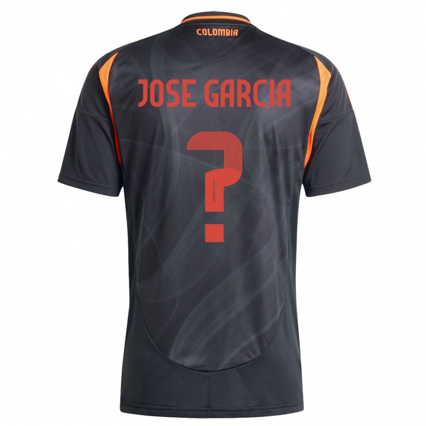 Kids Football Colombia José García #0 Black Away Jersey 24-26 T-Shirt Uk