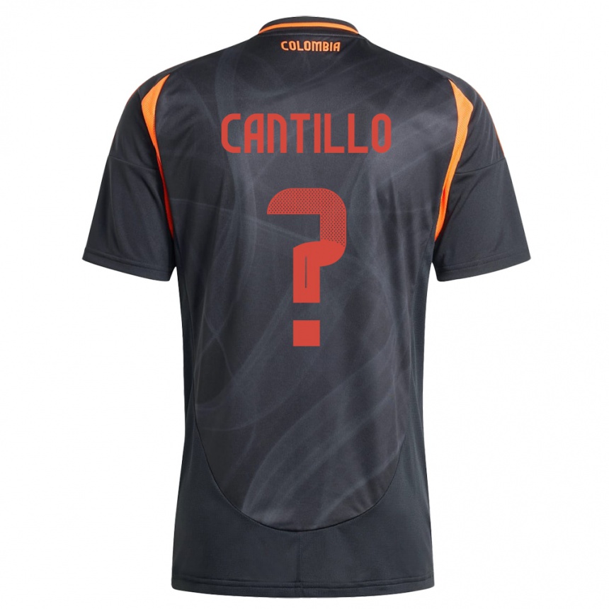 Kids Football Colombia Carlos Cantillo #0 Black Away Jersey 24-26 T-Shirt Uk