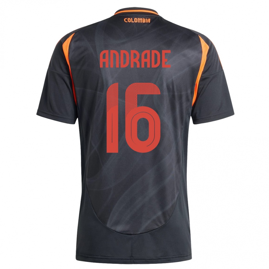 Kids Football Colombia Lady Andrade #16 Black Away Jersey 24-26 T-Shirt Uk