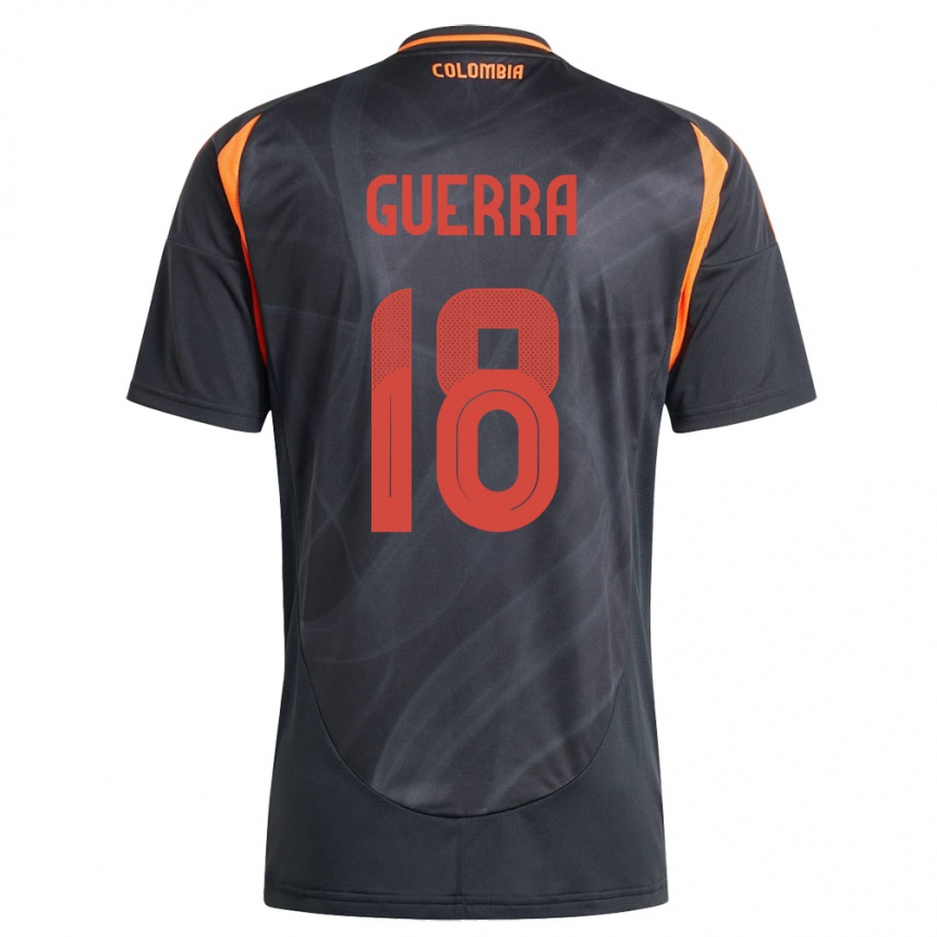 Kids Football Colombia Ingrid Guerra #18 Black Away Jersey 24-26 T-Shirt Uk