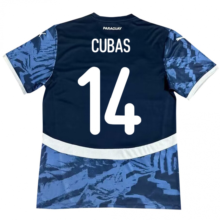 Kids Football Paraguay Andrés Cubas #14 Blue Away Jersey 24-26 T-Shirt Uk