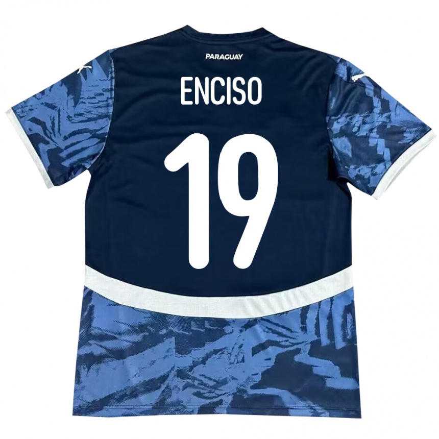 Kids Football Paraguay Julio Enciso #19 Blue Away Jersey 24-26 T-Shirt Uk