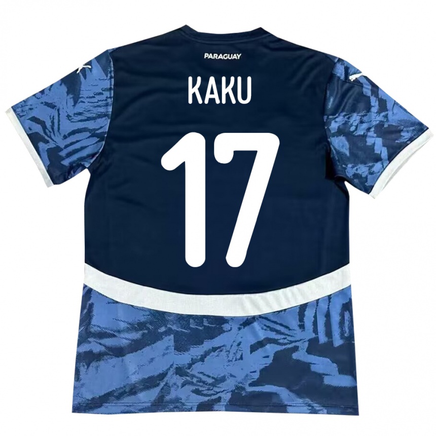 Kids Football Paraguay Kaku #17 Blue Away Jersey 24-26 T-Shirt Uk