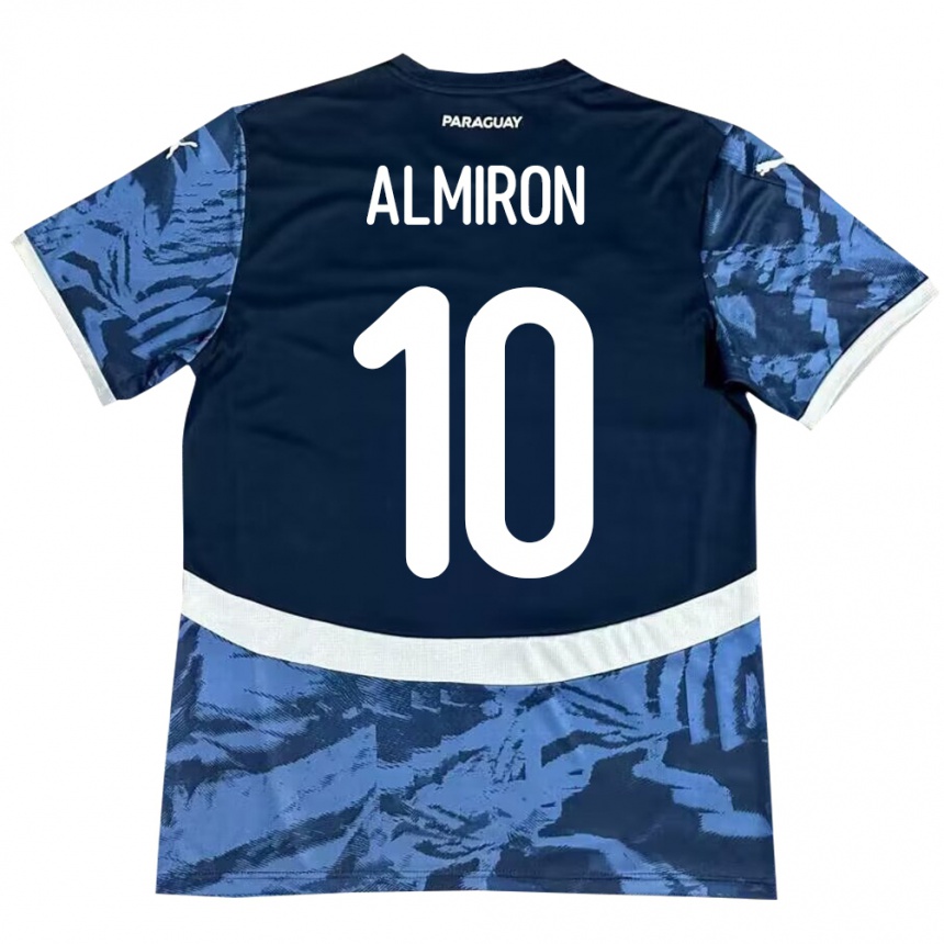 Kids Football Paraguay Miguel Almirón #10 Blue Away Jersey 24-26 T-Shirt Uk