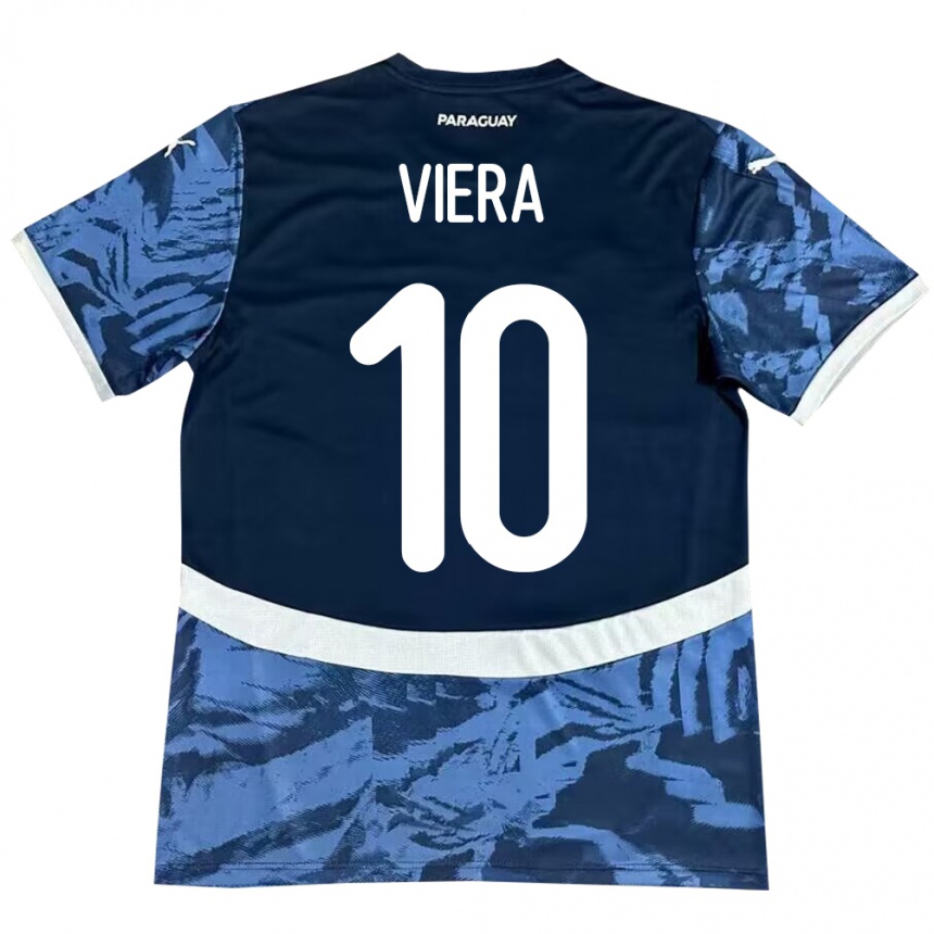 Kids Football Paraguay Wílder Viera #10 Blue Away Jersey 24-26 T-Shirt Uk