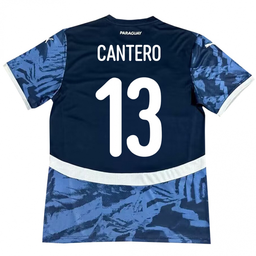 Kids Football Paraguay Alexis Cantero #13 Blue Away Jersey 24-26 T-Shirt Uk