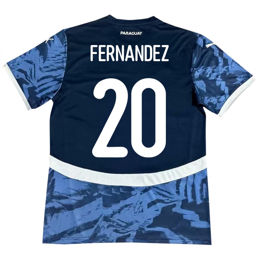 Kids Football Paraguay Marcelo Fernández #20 Blue Away Jersey 24-26 T-Shirt Uk