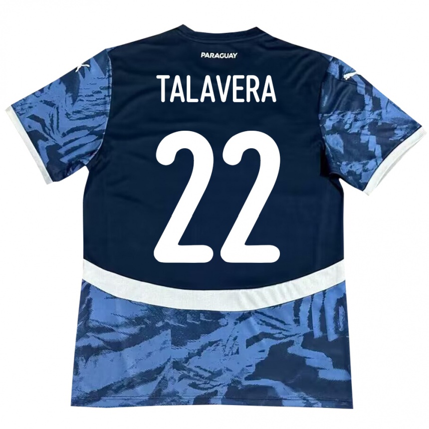 Kids Football Paraguay Javier Talavera #22 Blue Away Jersey 24-26 T-Shirt Uk