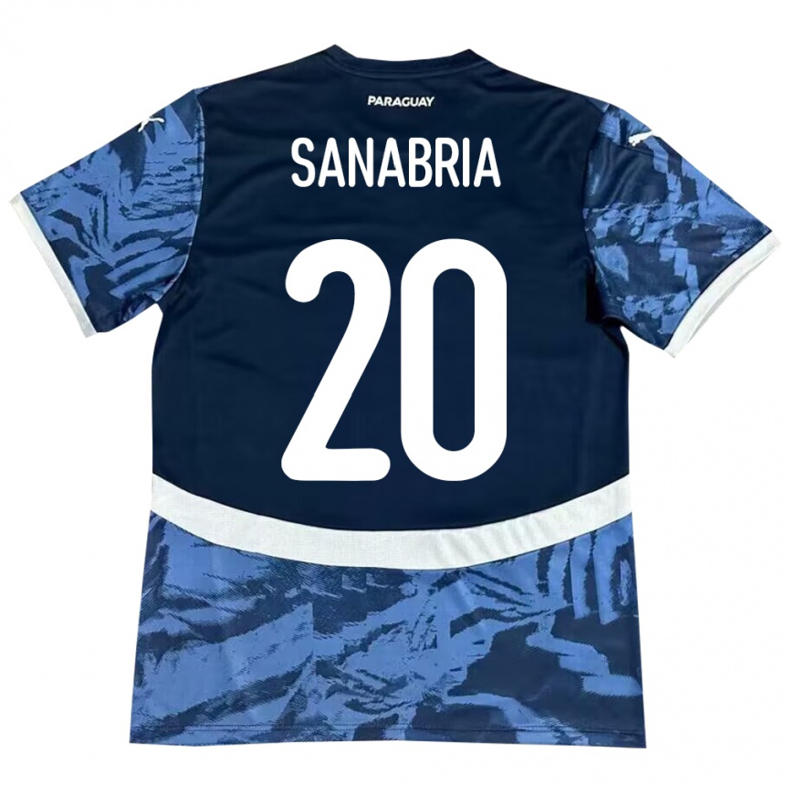 Kids Football Paraguay Tobías Sanabria #20 Blue Away Jersey 24-26 T-Shirt Uk