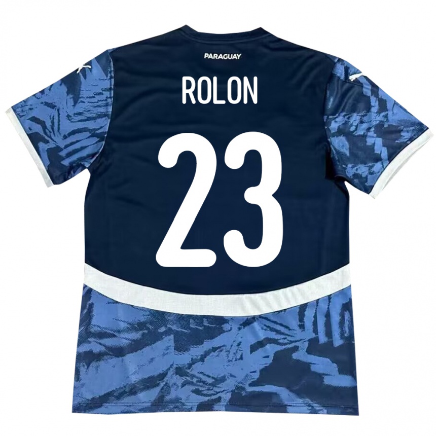 Kids Football Paraguay Luis Rolón #23 Blue Away Jersey 24-26 T-Shirt Uk