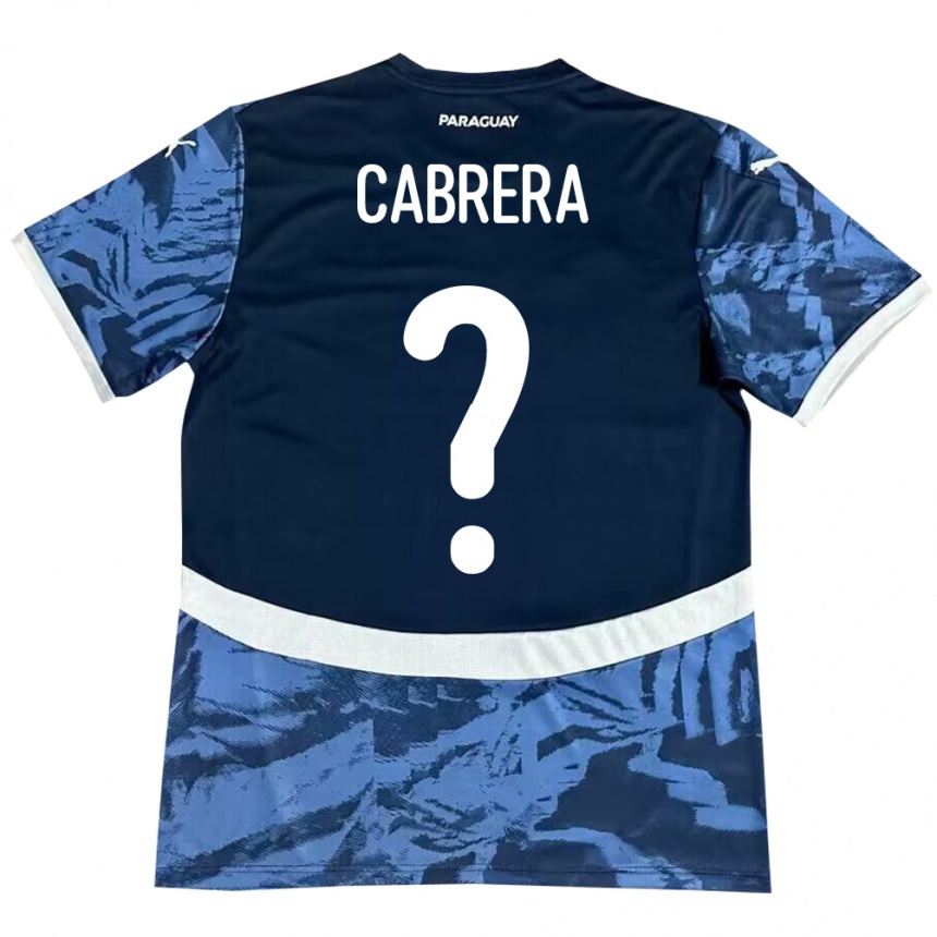 Kids Football Paraguay Ivan Cabrera #0 Blue Away Jersey 24-26 T-Shirt Uk