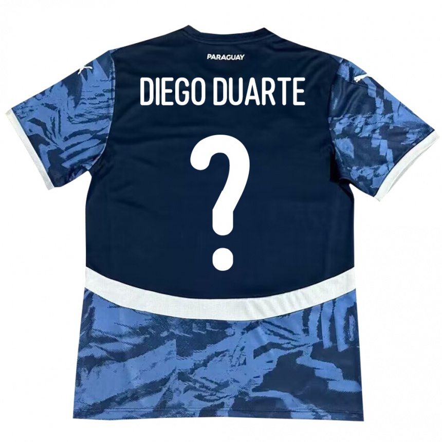 Kids Football Paraguay Diego Duarte #0 Blue Away Jersey 24-26 T-Shirt Uk