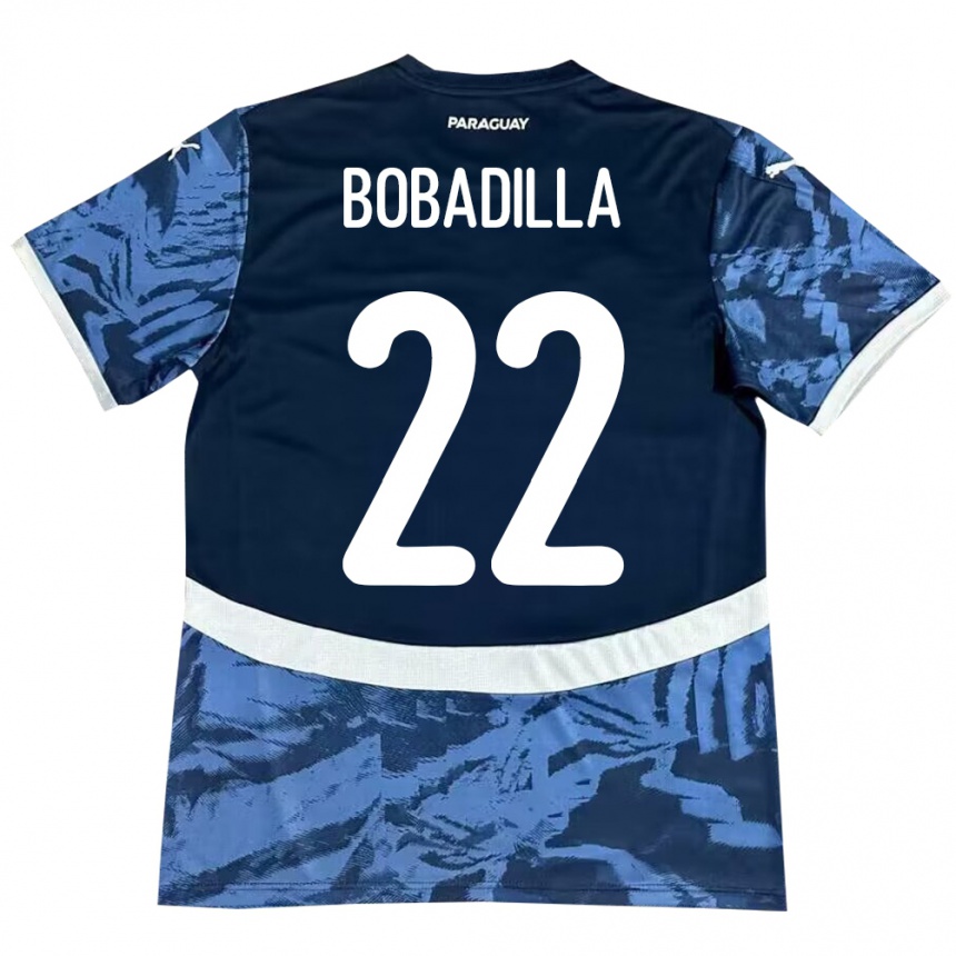 Kids Football Paraguay Dylan Bobadilla #22 Blue Away Jersey 24-26 T-Shirt Uk