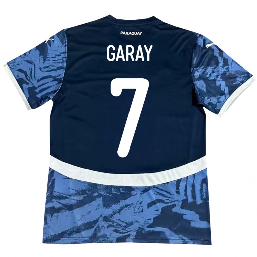 Kids Football Paraguay Griselda Garay #7 Blue Away Jersey 24-26 T-Shirt Uk