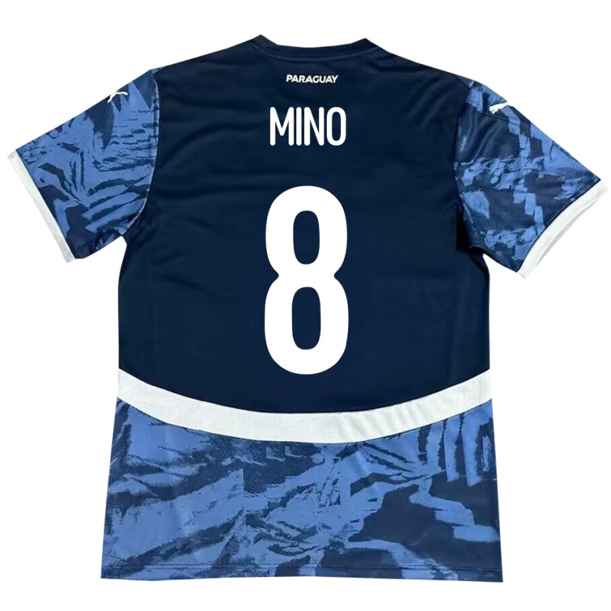 Kids Football Paraguay Rosa Miño #8 Blue Away Jersey 24-26 T-Shirt Uk