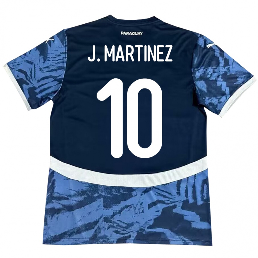 Kids Football Paraguay Jessica Martínez #10 Blue Away Jersey 24-26 T-Shirt Uk