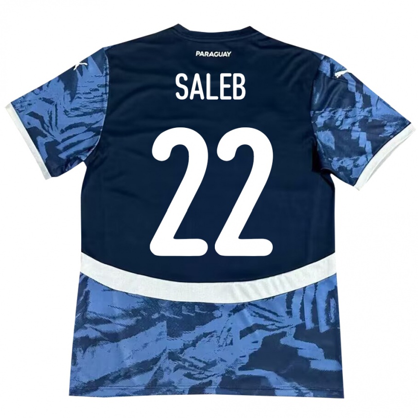 Kids Football Paraguay Gloria Saleb #22 Blue Away Jersey 24-26 T-Shirt Uk