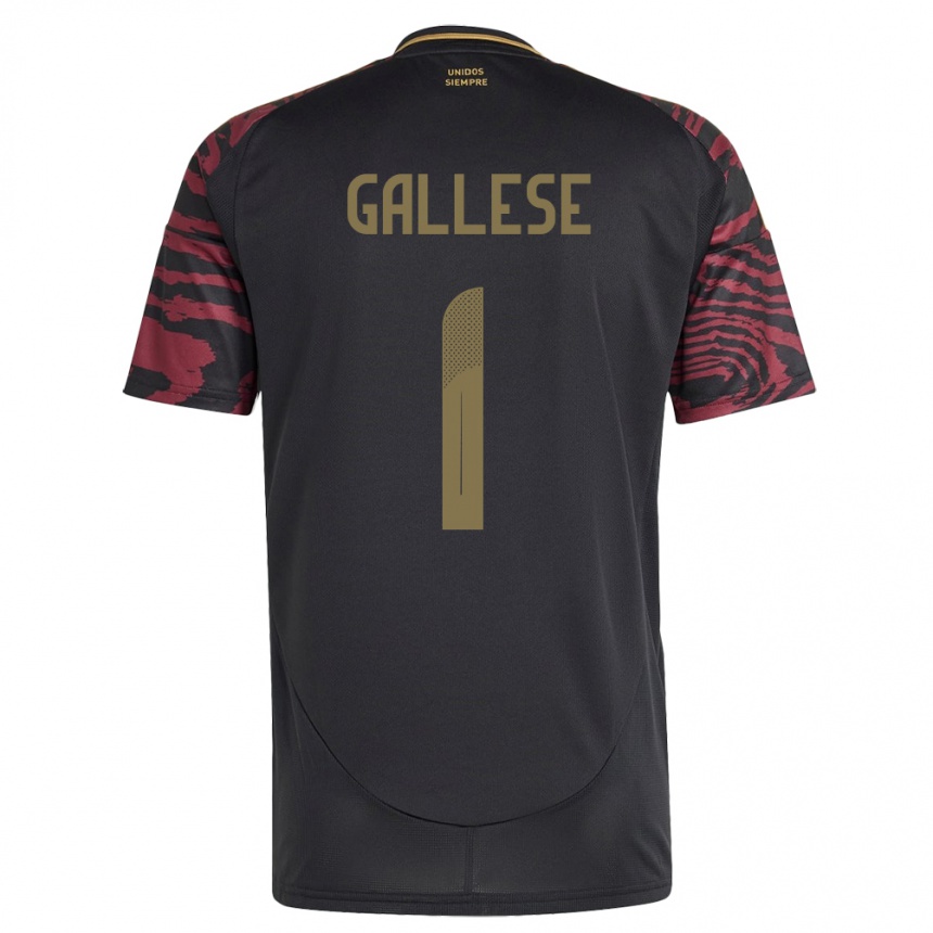 Kids Football Peru Pedro Gallese #1 Black Away Jersey 24-26 T-Shirt Uk