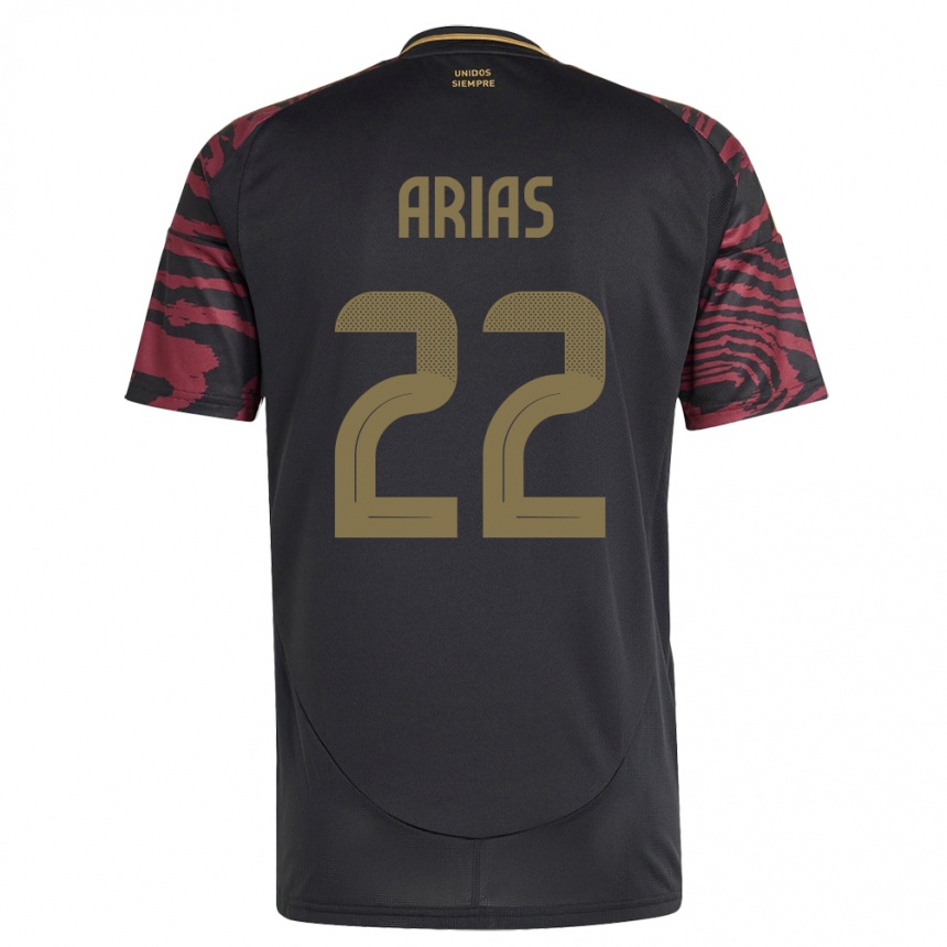 Kids Football Peru Brian Arias #22 Black Away Jersey 24-26 T-Shirt Uk