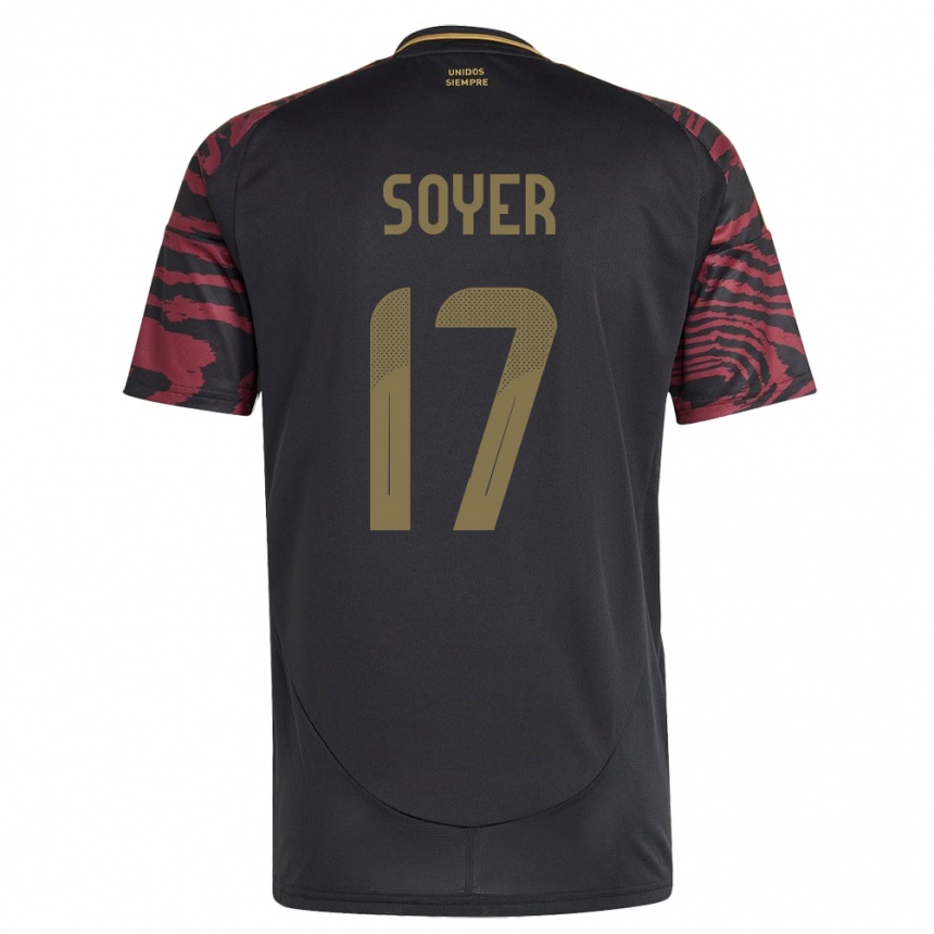 Kids Football Peru Bassco Soyer #17 Black Away Jersey 24-26 T-Shirt Uk