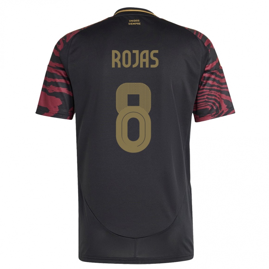 Kids Football Peru Álvaro Rojas #8 Black Away Jersey 24-26 T-Shirt Uk